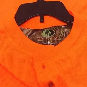 Mossy Oak Shirts Mossy Oak Mens Waffle Knit Long Sleeve Henley